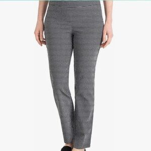 Hilary Radley black white pull on slim pants sits at waist ankle stretch XL new